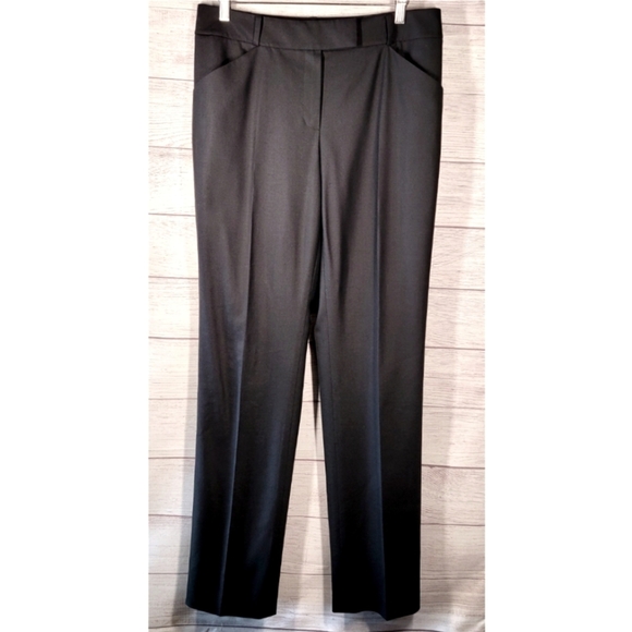 Ellen Tracy Womens Tropical Wool Pants Flat Front Size 8 Pockets Careerwear - Picture 1 of 10